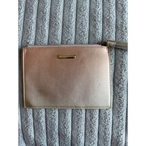 Michael Kors Rose Gold Metallic Saffiano Leather Tassel Clutch Wristlet Bag
